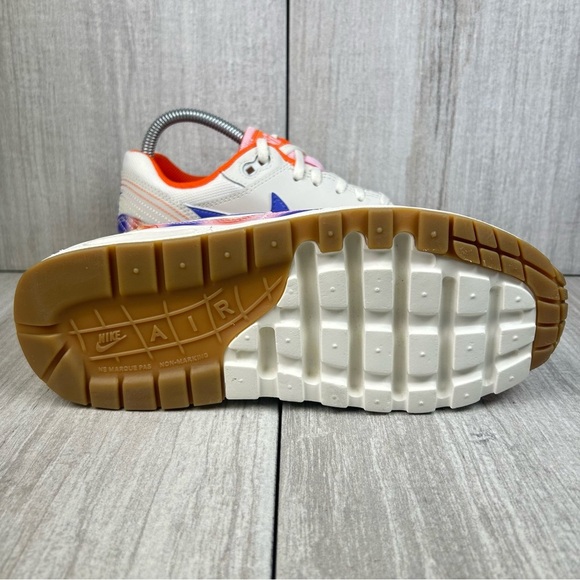 NEW Nike Air Max 1 SE Sail Blue Orange Athletic Sneaker Shoe Womens Size 7.5 - Picture 8 of 9